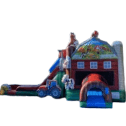 Farm Animals DL Bounce House w/ Slide