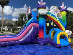 temp img 1 jpeg 25213158 Rainbow Unicorn Bounce House w/ Slide