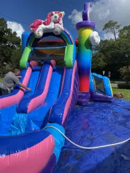 temp img 2 jpeg 98997763 Rainbow Unicorn Bounce House w/ Slide